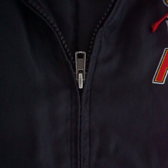 Vintage Starter Calgary Flames Black Red Hooded Jacket NHL Fanwear Sporty 2XL - Picture 10 of 12